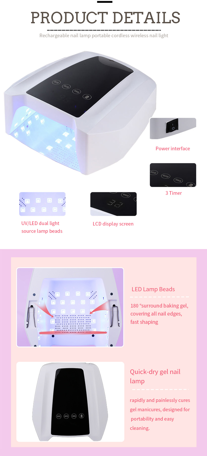 Pro UV Nail Light Salon Results at Home