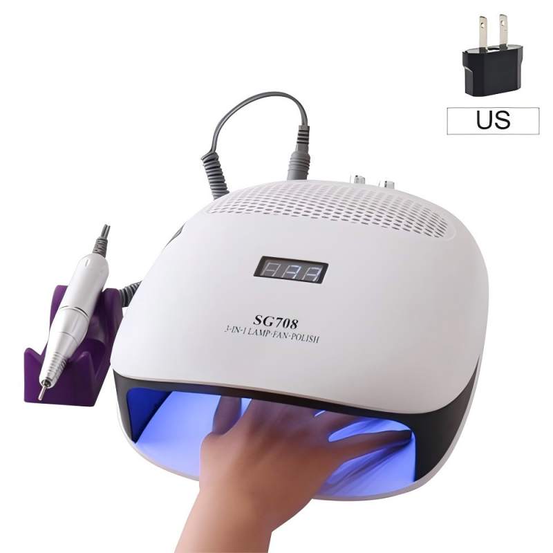 מנורת ציפורניים ידנית בשילוב משולש עם כרית